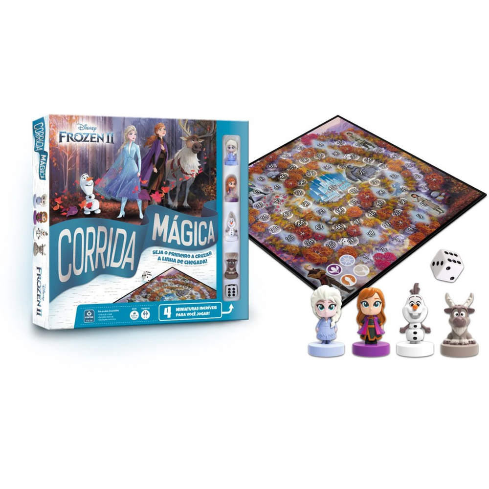 Jogo de Tabuleiro Corrida Magica Frozen 2 Copag