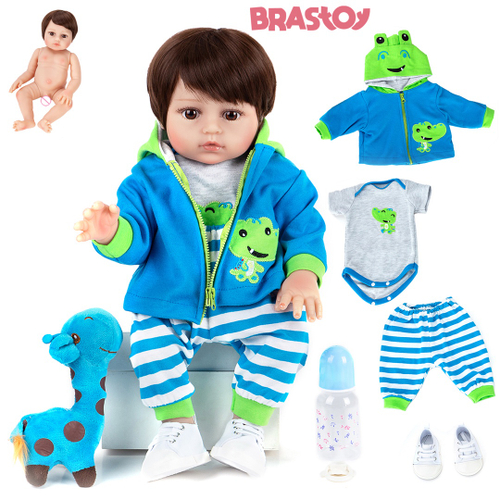 Brastoy Bebe Reborn Original Silicone Barata Boneca Realista