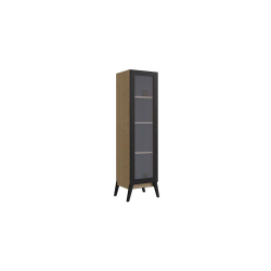 Cristaleira 1 Porta Malta Genielflex Brunne Com Preto Menor preço em Cristaleira 1 Porta Malta Genielflex Brunne Com Preto