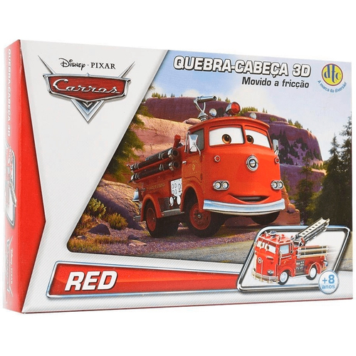 Quebra Cabeça 3D Carros - Movido a Fricção - Red em Promoção na