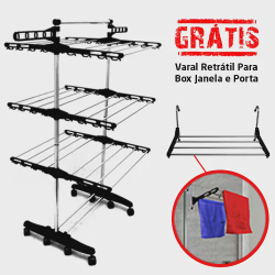 Varal de Chão Vertical em Alumínio Retrátil 3 Andares Grátis Varal Retrátil Para Box Janela e Porta é boa?