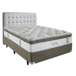 Cama Box com Cabeceira Herval Casal Imperatore, 73x138x188 cm, Molas Ensacadas