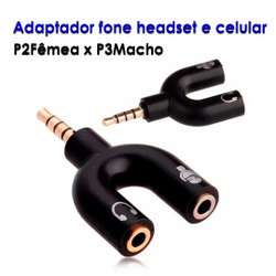 Adaptador Compatível P3 P2 para Fone e Microfone Cabo Y é boa?