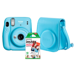 Kit Câmera Instax Mini 11 Instantânea Com Pack 10 Fotos E Bolsa Azul é boa?