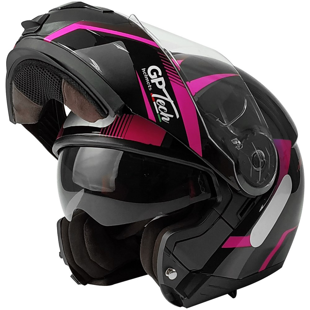 高速配送 gp Feminino Capacete tech Articulado Solar Viseira sv A118 スタイ・よだれかけ