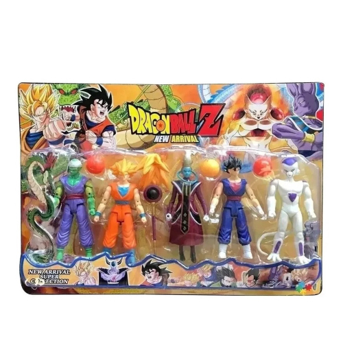 Kit Conjunto 4 Bonecos Sayajins Trunks Dragonball Super 15Cm no Shoptime