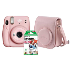 Kit Câmera Instax Mini 11 + Bolsa + Filme 10 Poses - Rosa Menor preço em Kit Câmera Instax Mini 11 + Bolsa + Filme 10 Poses - Rosa
