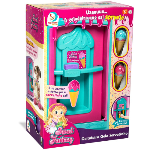 Brinquedo Infantil Geladeira Divertida Gela Sorvetinho Menina Sweet Fantasy  Faz Sorvete de Verdade + 3 anos Cardoso Toys em Promoção na Americanas