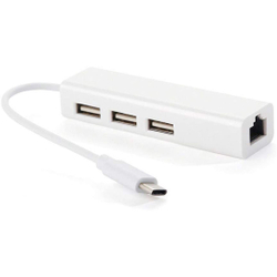 Adaptador hub USB C de 3 USB, 1 RJ45 lan Ethernet Menor preço em Adaptador hub USB C de 3 USB, 1 RJ45 lan Ethernet