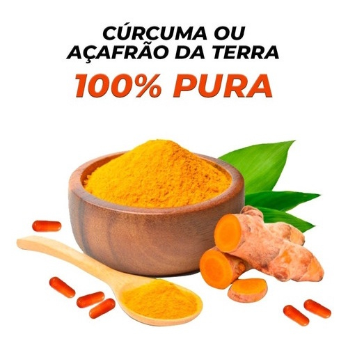 Cúrcuma Longa Com Pimenta Preta 60 Capsulas 500mg No Shoptime