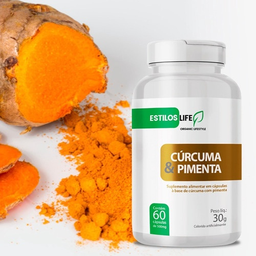 Cúrcuma Longa Com Pimenta Preta 60 Capsulas 500mg No Shoptime