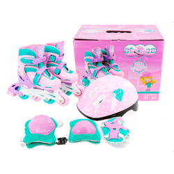 Patins Inline Rosa/Roxo Triline Roller 30 Ao 33 Kit Proteção é boa?