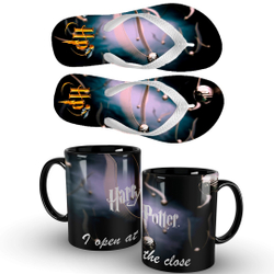 Pomo de Ouro kit Harry Potter Caneca + Chinelo Menor preço em Pomo de Ouro kit Harry Potter Caneca + Chinelo