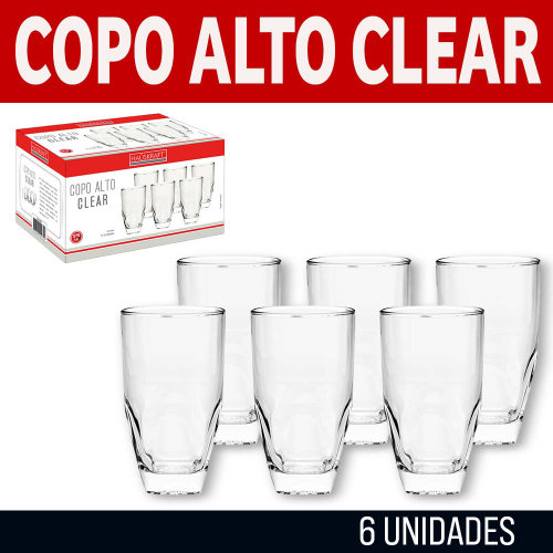 Jogo de Copos 390ml Vidro Grosso Linha Creta Hauskraft 6 Peças - Copos -  Magazine Luiza