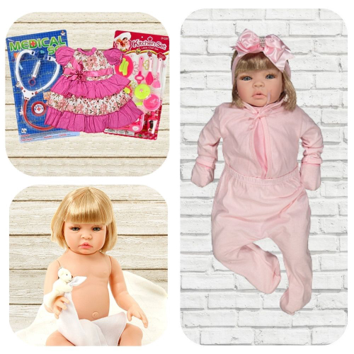 Roupa Para Boneca Bebê Reborn Laura Baby Pink Bear em Promoção na Americanas