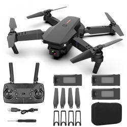 Drone E88 pro 4k de alta definição, dupla câmera, visão, posicionamento, controle remoto, quadricóptero é boa?