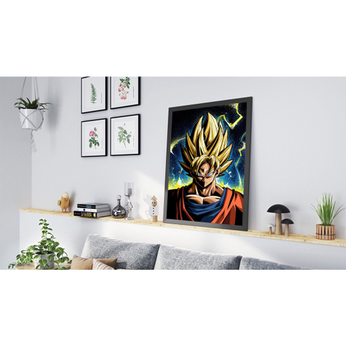 Quadro Decorativo emoldurado Poster Moldura Game Dbz Desenho Goku em  Promoção na Americanas