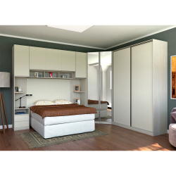 Guarda Roupa Canto Casal com Espelho Legno Crema com Kashmir Prime Luciane Móveis Menor preço em Guarda Roupa Canto Casal com Espelho Legno Crema com Kashmir Prime Luciane Móveis