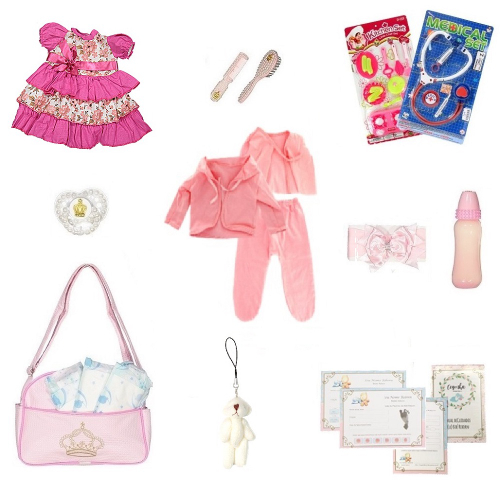 Bebê Reborn Boneca Menina Real 22 Itens Bolsa Matern+barata