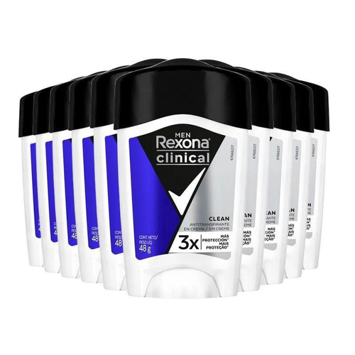 Kit 12 Desodorantes Creme Rexona Clinical Men 48G Em Promoção | Ofertas ...