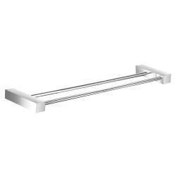 Porta Toalha Duplo Metal Polido Prátika Grego Metal Menor preço em Porta Toalha Duplo Metal Polido Prátika Grego Metal