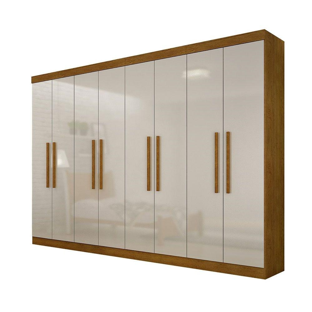 Guarda Roupa Casal Hera 8 Portas e 4 Gavetas Imbuia