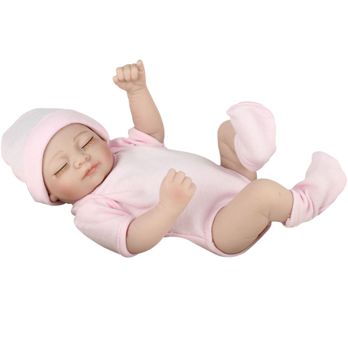 Bebê Reborn Recém-Nascido 3D-49 Cm Olhos Abertos no Shoptime