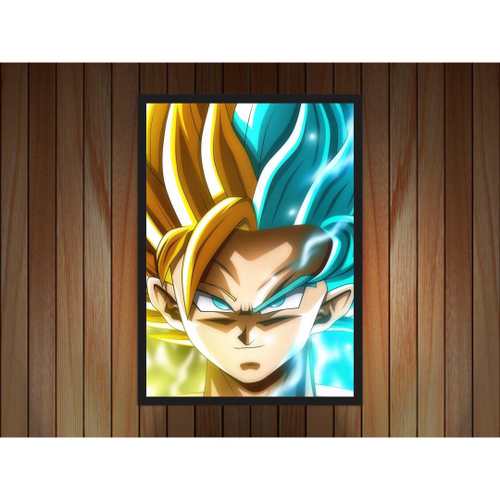 Quadro Dragon Ball Goku Anime Desenho Com Moldura G04