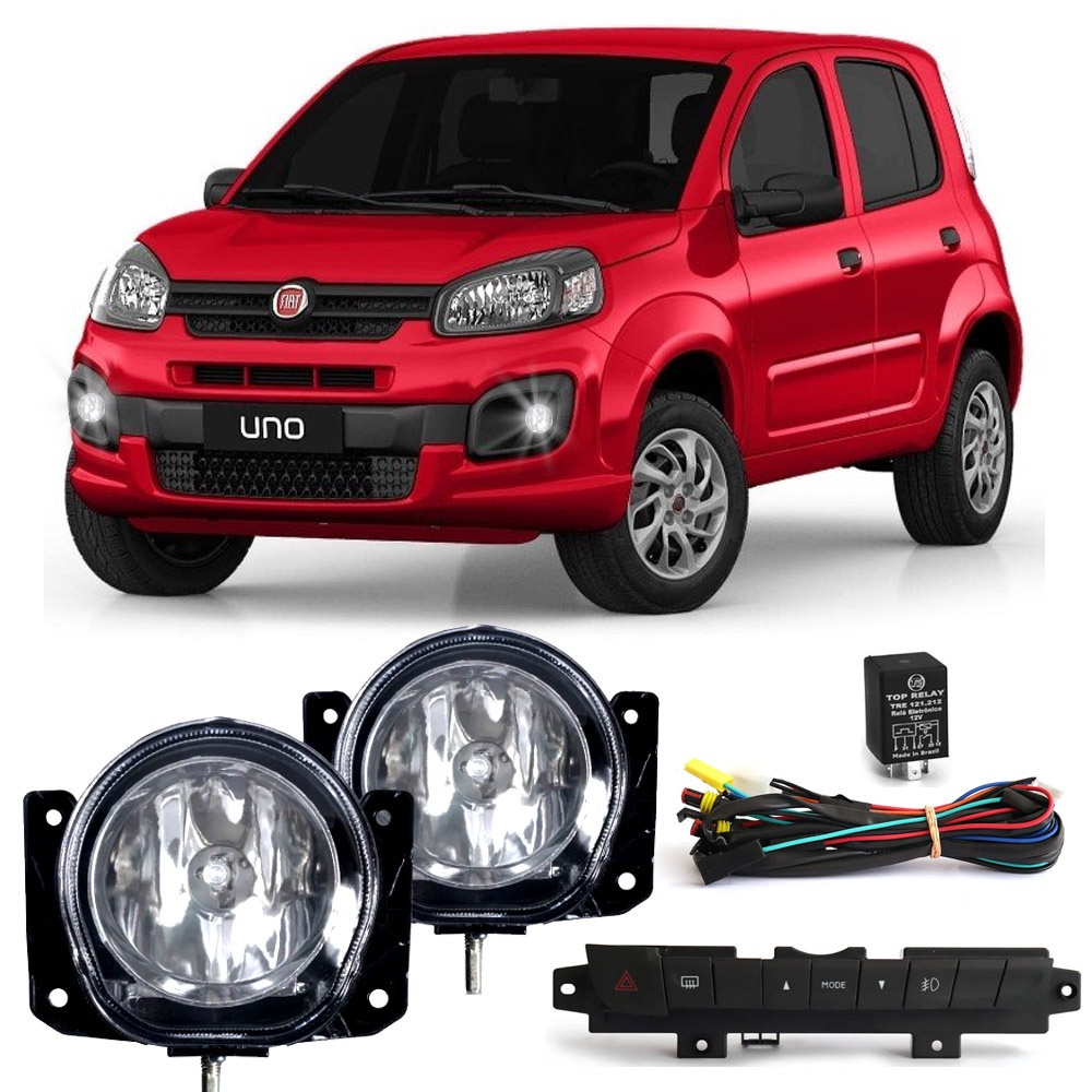 Farol De Milha Fiat Uno Way 2017 A 2021 Suns Auxiliar Neblina Modelo