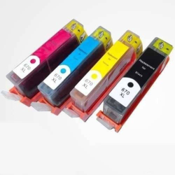 Kit 4 Cartuchos Hp 670xl 4615 4625 5525 670 Xl Compativeis 1 De Cada Cor Menor preço em Kit 4 Cartuchos Hp 670xl 4615 4625 5525 670 Xl Compativeis 1 De Cada Cor