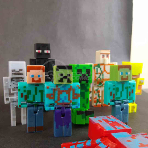 Cartela 10 Boneco Articulado Minecraft My Home + 2 Blocos - Smart Bracelet  - Bonecos - Magazine Luiza