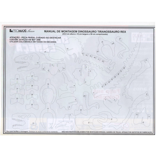 Jogos de Quebra-Cabeça em promoção  Lister - Dinossauro - Triceratops - 3D  - Feito em MDF - 30x10x13 cm - 52 peças - 1un - Brincadeira de Criança -  Zzdiversos