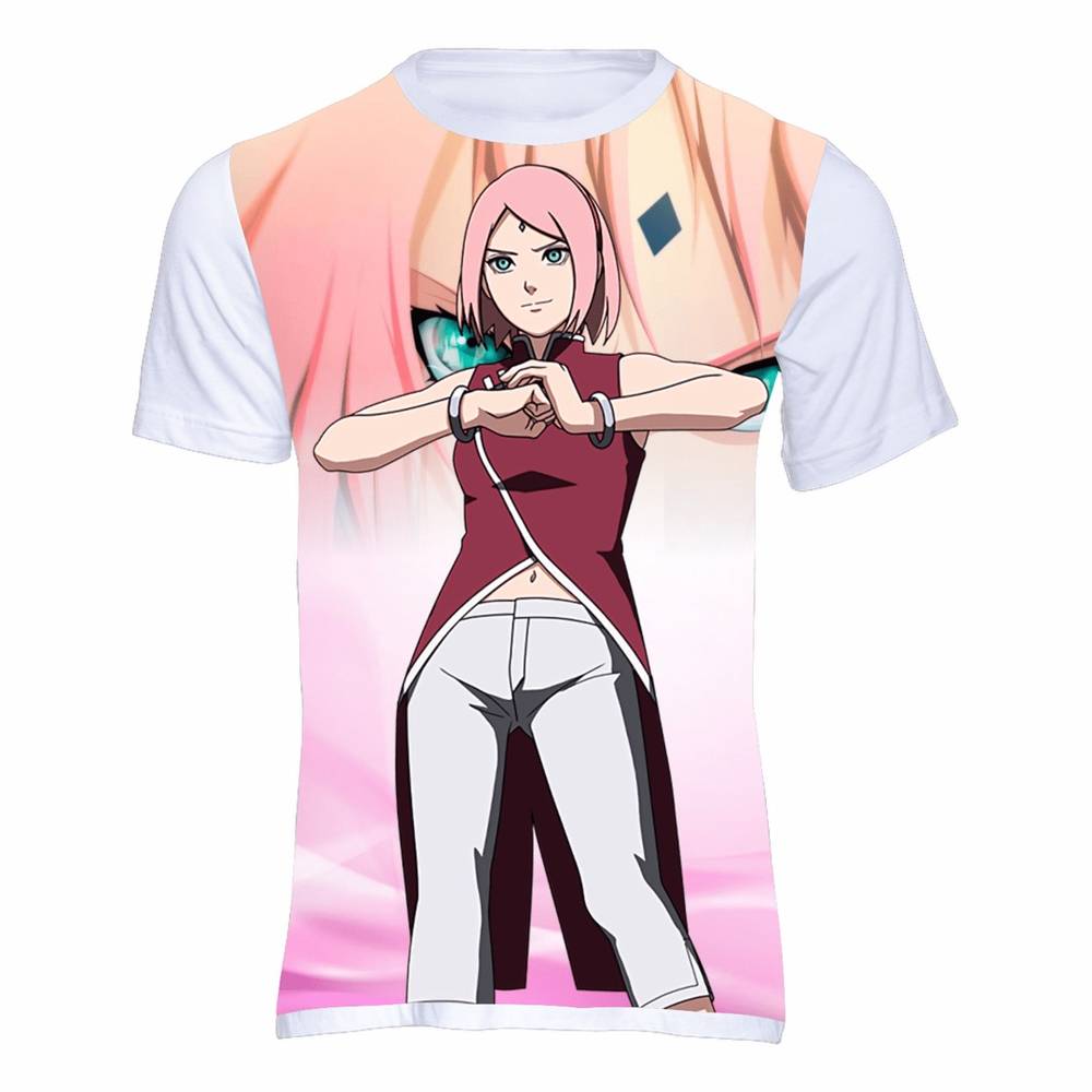 Camiseta Manga Longa Sakura Haruno - Ataque - Camisa Naruto Infantil e  Adulto (10 Anos)