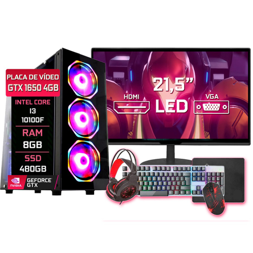 Pc Gamer Completo Teclado E Mouse Gamer Headset Monitor 19 em Promoção na  Americanas