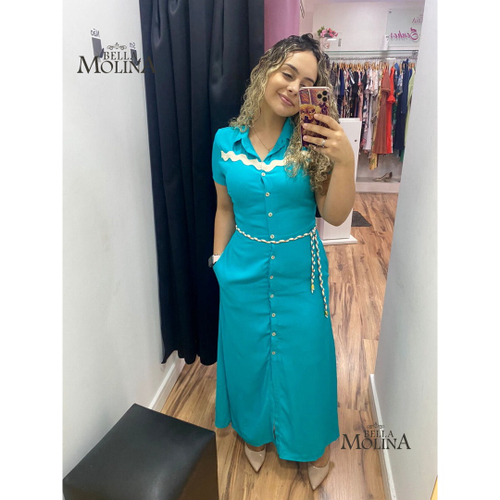 Vestido com sales cinto 2019