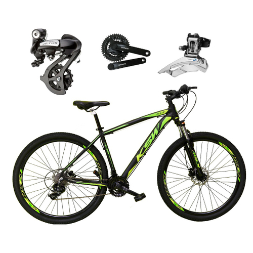 Bicicleta Aro 29 Ksw Xlt Câmbio Traseiro Shimano Deore e Altus 27v