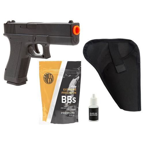 Pistola Airsoft Full Metal Spring Glock Gk-v20 6mm + 1000 Bb