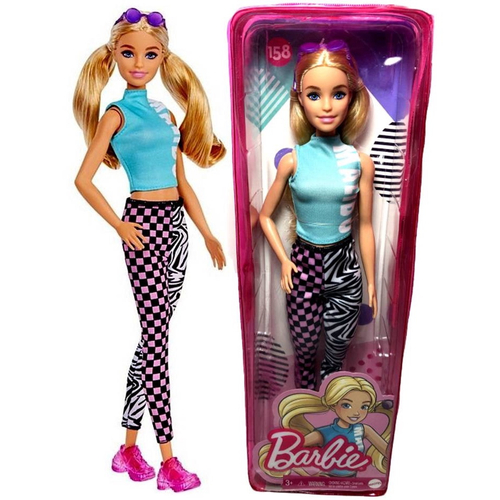 Boneca Barbie Fashionistas Menina Moderna Cabelo Azul - Roupa Fashion  Vestido Rosa Tênis Branco E Acessório Pochete - Número 143 - Mattel  Brinquedos em Promoção na Americanas