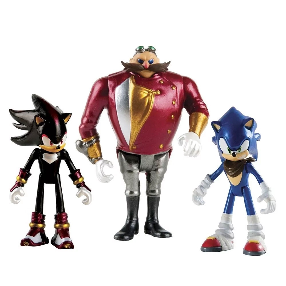 Boneco Tomy Sonic 3 In1 Sonic-shadow-dr. Eggman T22514a1 em