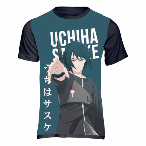 Camiseta Sasuke Uchiha Akatsuki Camisa Infantil Masculina Animes