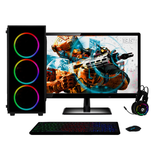 Pc Gamer Completo amd 8 Núcleos 3.8Ghz A6 9500 Placa de vídeo Radeon 2GB  ram 8GB DDR4 ssd 240GB Monitor LED 19.5 Skill Moba em Promoção na Americanas