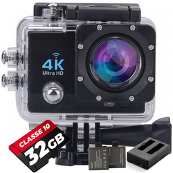 Kit Câmera De Ação 4K Full HD Sport Moto Capacete Bike Surf Skate Sports + 32GB + 2 baterias + carregador é boa?