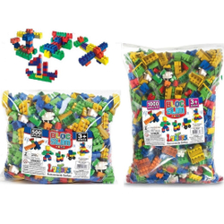 Kit Blocos Infantil Bolsa Com 180 Peças Grandes - Maptoy