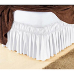 Saia Para Cama Box Solteiro Com Duplo Elástico Branco