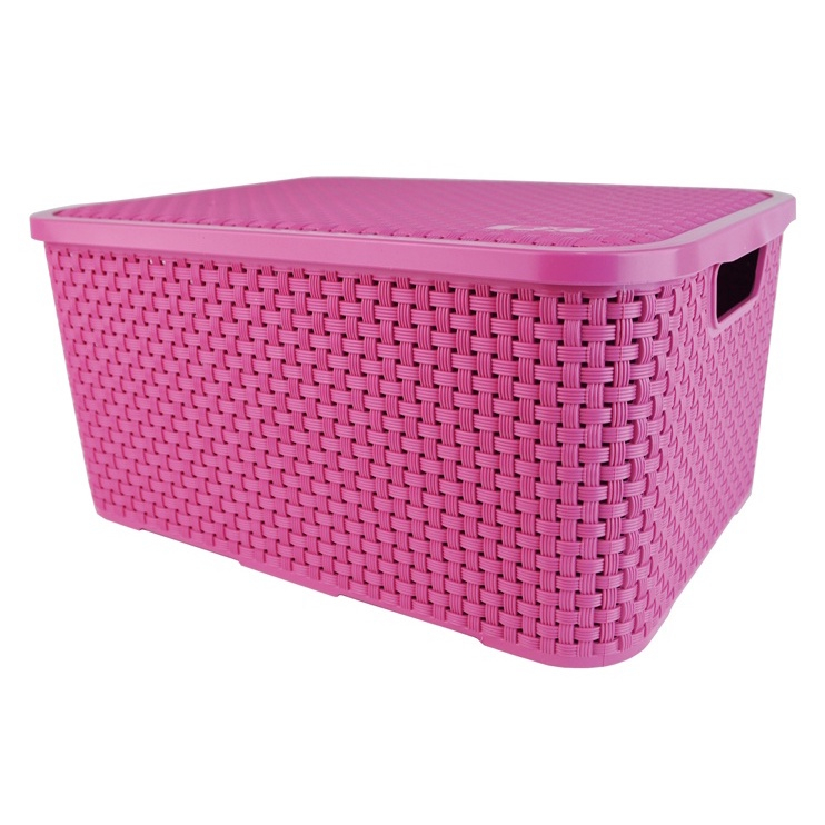 Kit Caixas Organizadoras Rattan L Rosa Cesto Dutti Submarino