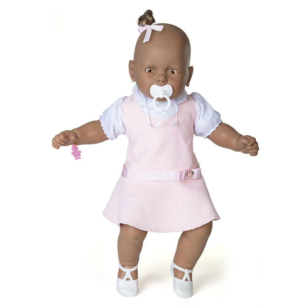 Boneca Meu Bebe Grande Negra Vestido Sortido Estrela