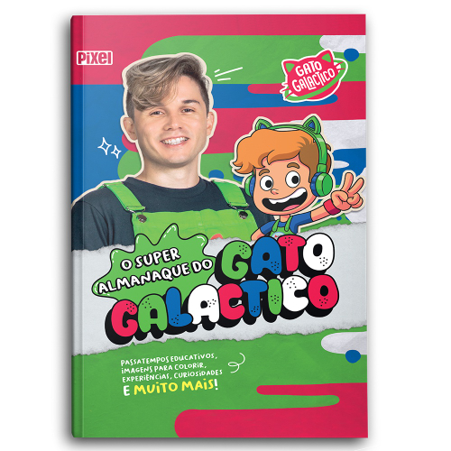 Estojo Duplo p/ Colorir Gato Galáctico r Infantil no Shoptime