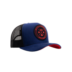 Boné Trucker Brasão Azul E Vermelho Mvck Menor preço em Boné Trucker Brasão Azul E Vermelho Mvck