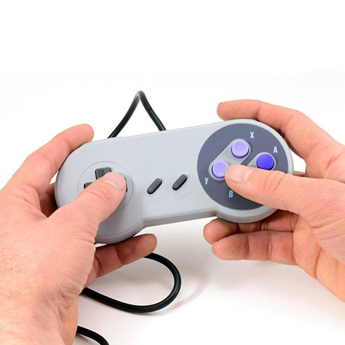 Pacote com 2 controles USB para Super Nintendo, Joypad para jogos