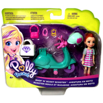 Conjunto Mini Boneca Colecionável Menina Ruiva Lila - Aventura Em Moto - Veículo Motocicleta Com Acessórios - Amiga Da Polly Pocket - Mattel Brinquedos